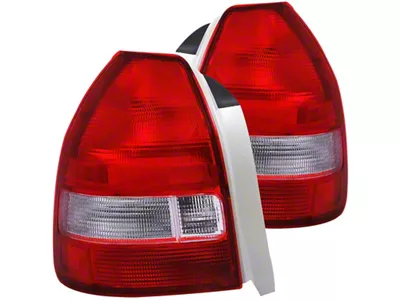 Anzo USA 1996-2000 Honda Civic Taillights Red/Clear - 221135