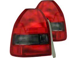 Anzo USA 1996-2000 Honda Civic Taillights Red/Smoke - 221193