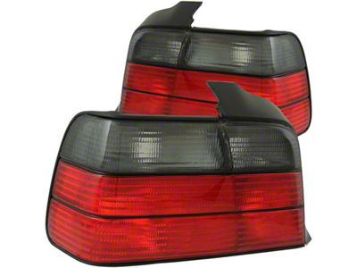 Anzo USA 1992-1998 BMW 3 Series E36 Sedan Taillights Red/Smoke - 221200