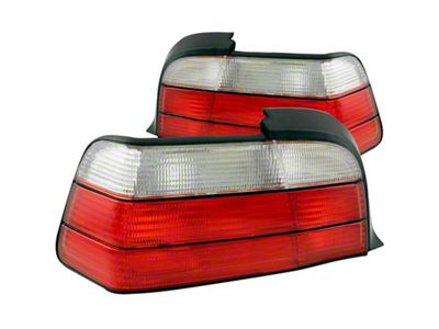 Anzo USA 1992-1998 BMW 3 Series E36 Coupe/Convertable Taillights Red/Clear - 221215