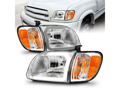 Anzo USA 00-04 Toyota Tundra Reg/Acc Cab Only Crystal Headlights w/Lgt - 111580