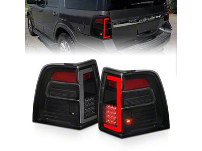 Anzo USA 07-17 Ford Expedition LED Taillights w/ Light Bar Black - 311409