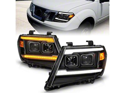Anzo USA 09-20 Nissan Frontier Black Projector Plank Style DRL w/ - 111597