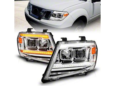 Anzo USA 09-20 Nissan Frontier Chrome Projector Plank Style DRL w/ - 111598