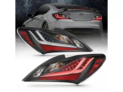 Anzo USA 10-13 Hyundai Genesis 2DR LED Taillights Smoke - 321347
