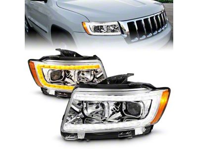 Anzo USA 11-13 Jeep Grand Cherokee Factory Halogen Only Projector Headlights - 111569