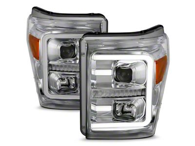Anzo USA 11-16 Ford F-250/F-350/F-450 Projector Headlights w/ Plank Style Switchback - 111407