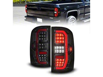 Anzo USA 14-18 GMC Sierra 1500 Full LED Taillights Black Housing - 311465