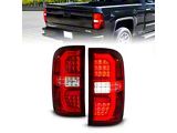 Anzo USA 14-18 GMC Sierra 1500 LED Taillights Red/Clear - 311466