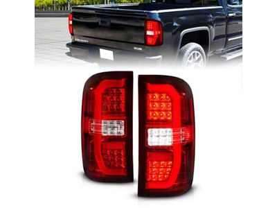 Anzo USA 14-18 GMC Sierra 1500 LED Taillights Red/Clear - 311466