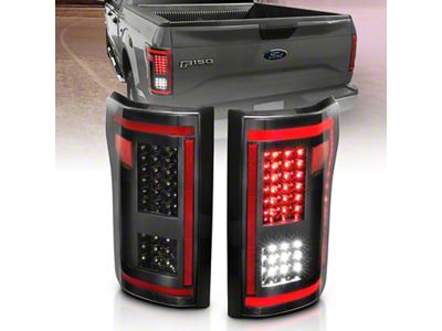 Anzo USA 15-17 Ford F-150 LED Taillights Black w/ Sequential - 311293