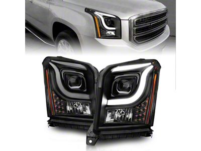 Anzo USA 15-17 GMC Yukon/Yukon XL Projector Headlights Black Housing/Clear Lens - 111535