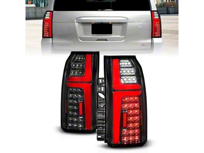 Anzo USA 15-20 Chevrolet Tahoe Sequential LED Tube Taillights Black - 311467