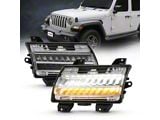 Anzo USA 18-19 Jeep Wrangler JL Halogen Chrome Clear w/ Sequential - 511083