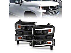 Anzo USA 19-22 Chevrolet Silverado 1500 LED Proj HL w/Lgt Bar - 111566-R