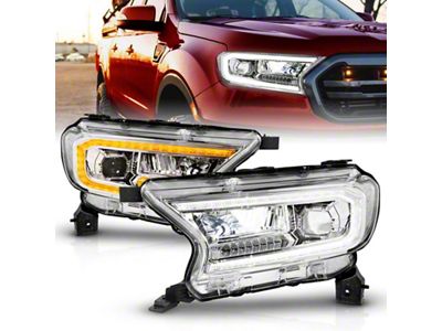 Anzo USA 19-23 Ford Ranger Full LED Projector Headlights w/ Initiation - 111614
