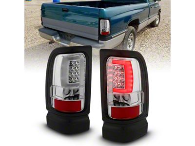 Anzo USA 1994-2001 Dodge Ram 1500 LED Taillights Plank Style Chrome - 311341