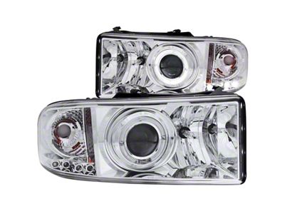 Anzo USA 1994-2001 Dodge Ram Projector Headlights w/ Halo Chrome - 111195