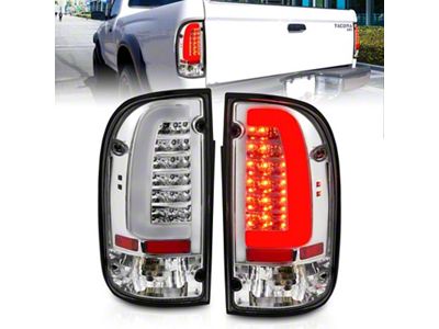 Anzo USA 95-00 Toyota Tacoma LED Taillights Chrome Housing Clear Lens - 311355