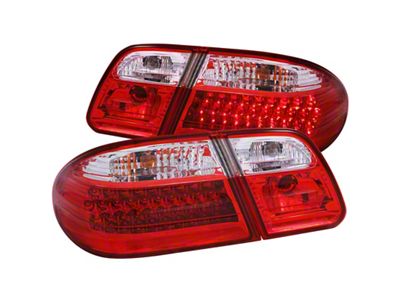 Anzo USA 1996-2002 Mercedes Benz E Class W210 LED Taillights Red/Clear - 321114