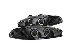 Anzo USA 1997-1999 Mitsubishi Eclipse Projector Headlights w/ Halo Black G2 - 121365