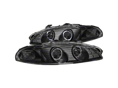 Anzo USA 1997-1999 Mitsubishi Eclipse Projector Headlights w/ Halo Black G2 - 121365