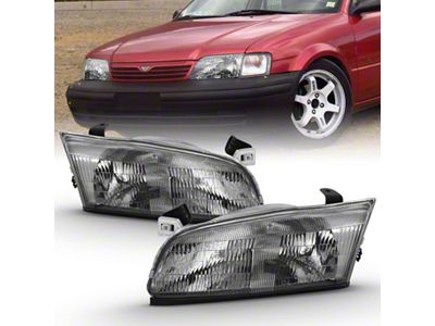 Anzo USA 1997-1999 Toyota Camry Crystal Headlight Chrome Amber - 121555