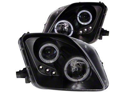 Anzo USA 1997-2001 Honda Prelude Projector Headlights w/ Halo Black w/ - 121341