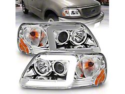 Anzo USA Projector Headlights w/ Light Bar Chrome (97-03 Ford F-150)