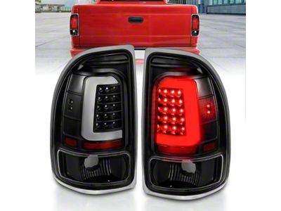 Anzo USA 1997-2004 Dodge Dakota LED Taillights Black Housing Clear Lens - 311347