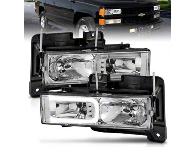 Anzo USA 1999-2000 Cadillac Escalade Crystal Headlights - 111499