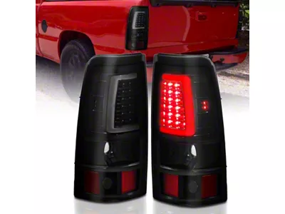Anzo USA 1999-2002 Chevy Silverado 1500 LED Taillights Plank Style Black - 311331