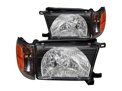 Anzo USA 1999-2002 Toyota 4Runner Crystal Headlights Black - 111077
