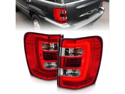Anzo USA 1999-2004 Jeep Grand Cherokee LED Tail Lights w/ Light - 311396
