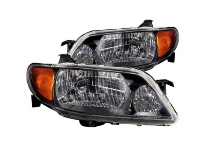 Anzo USA 2001-2003 Mazda Protege Crystal Headlights Black - 121107