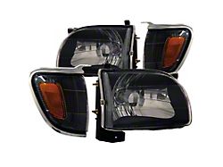 Anzo USA 2001-2004 Toyota Tacoma Crystal Headlights Black - 121190