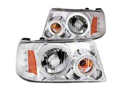 Anzo USA 2001-2011 Ford Ranger Projector Headlights w/ Halo Chrome CCFL - 111151