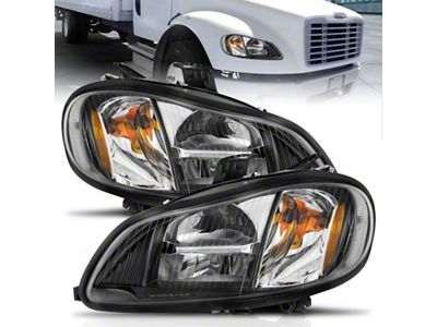 Anzo USA 2002-2014 Freightliner M2 LED Crystal Headlights Black Housing w/ - 131030