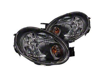 Anzo USA 2003-2005 Dodge Neon Crystal Headlights Black - 121030