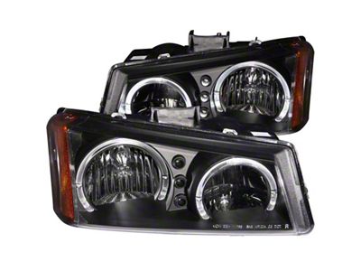 Anzo USA 2003-2006 Chevrolet Silverado 1500 Crystal Headlights w/ Halo Black - 111212