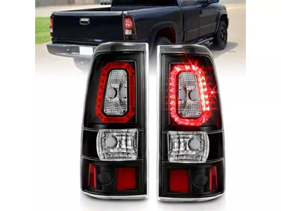 Anzo USA 2003-2006 Chevy Silverado 1500 LED Taillights Plank Style Black - 311327