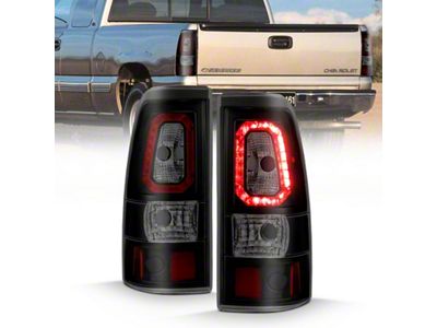 Anzo USA 2003-2006 Chevy Silverado 1500 LED Taillights Plank Style Black - 311328