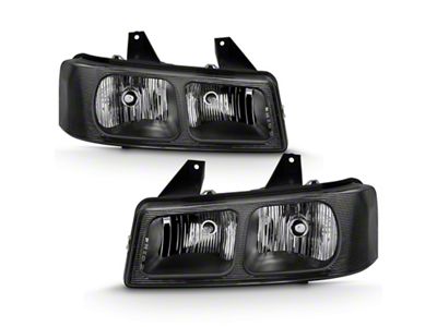 Anzo USA 2003-2017 Chevy Express Crystal Headlight Black - 111474