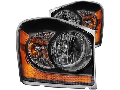 Anzo USA 2004-2006 Dodge Durango Crystal Headlights Black - 111110