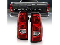 Anzo USA 2004-2007 Chevy Silverado Taillight Red/Clear Lens w/Black Trim OE - 311302
