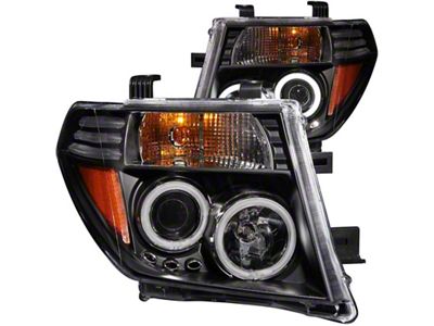 Anzo USA 2005-2008 Nissan Frontier Projector Headlights w/ Halo Black - 111111