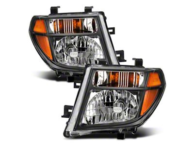 Anzo USA 2005-2008 Nissan Pathfinder Crystal Headlight Black Amber - 111434