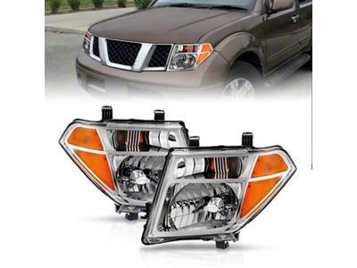 Anzo USA 2005-2008 Nissan Pathfinder Crystal Headlight Chrome Amber OE Replacement - 111463
