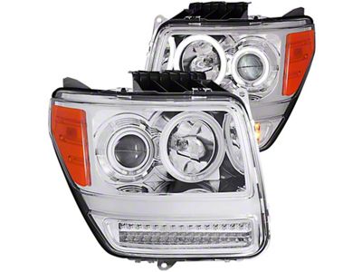 Anzo USA 2007-2012 Dodge Nitro Projector Headlights w/ Halo Chrome CCFL - 111144