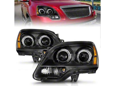 Anzo USA 2007-2012 GMC Acadia Projector Headlights Balck Housing - 111530